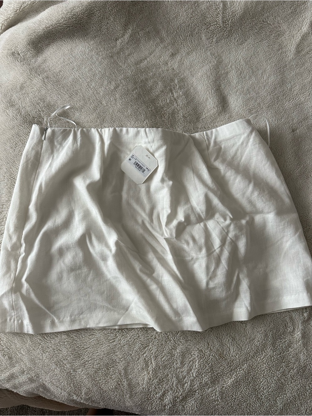 Altar'd State White Drawstring Mini Skirt